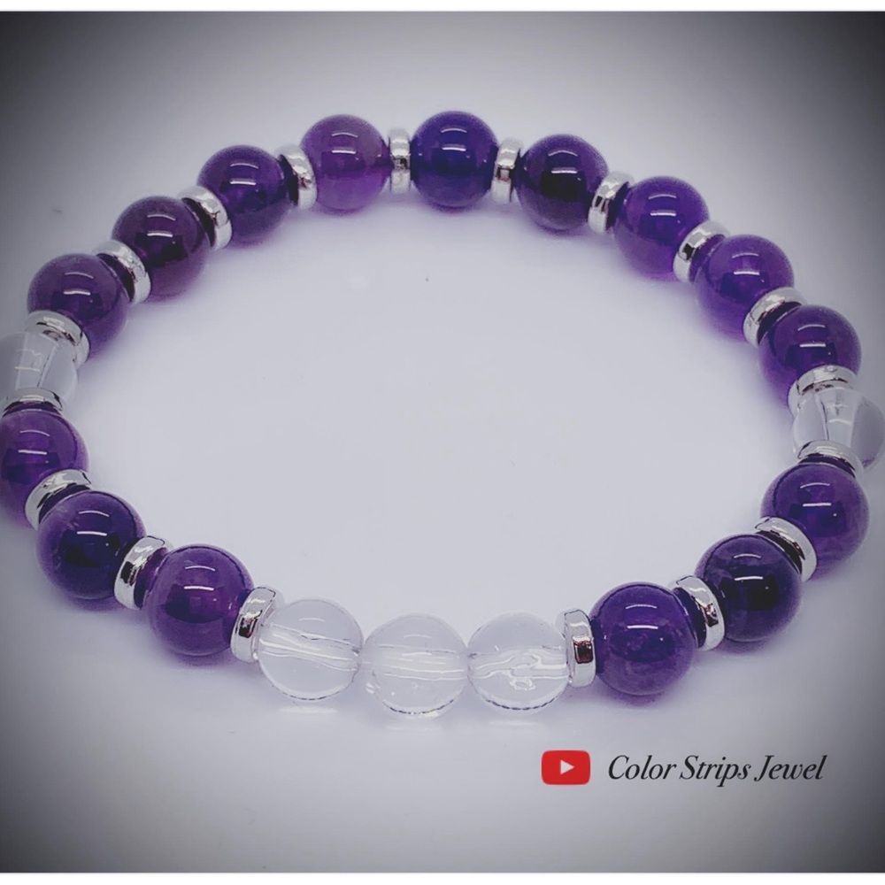 Amethyst & Clear Quartz 'Sweet Dreams'